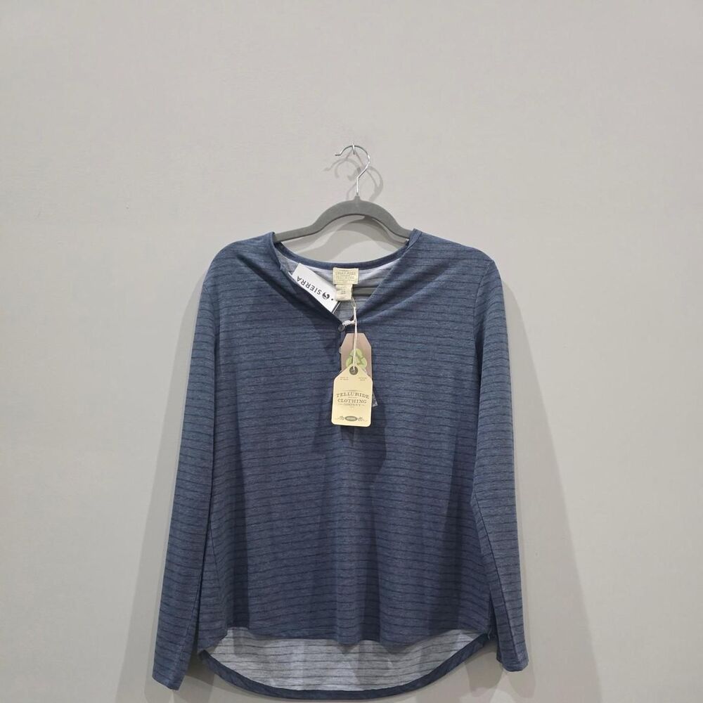 NWT Telluride-clothing-company Women's Blue and Navy Shirt